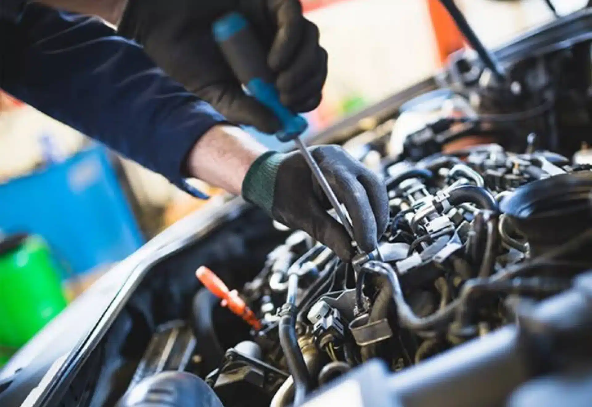 Automotive technician working in My Car Guy Plant City shop